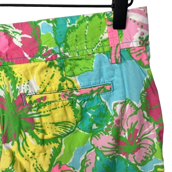 Lilly Pulitzer The Callahan Shorts Tropical Hibiscus Print Size 0 Beach - Picture 5 of 9